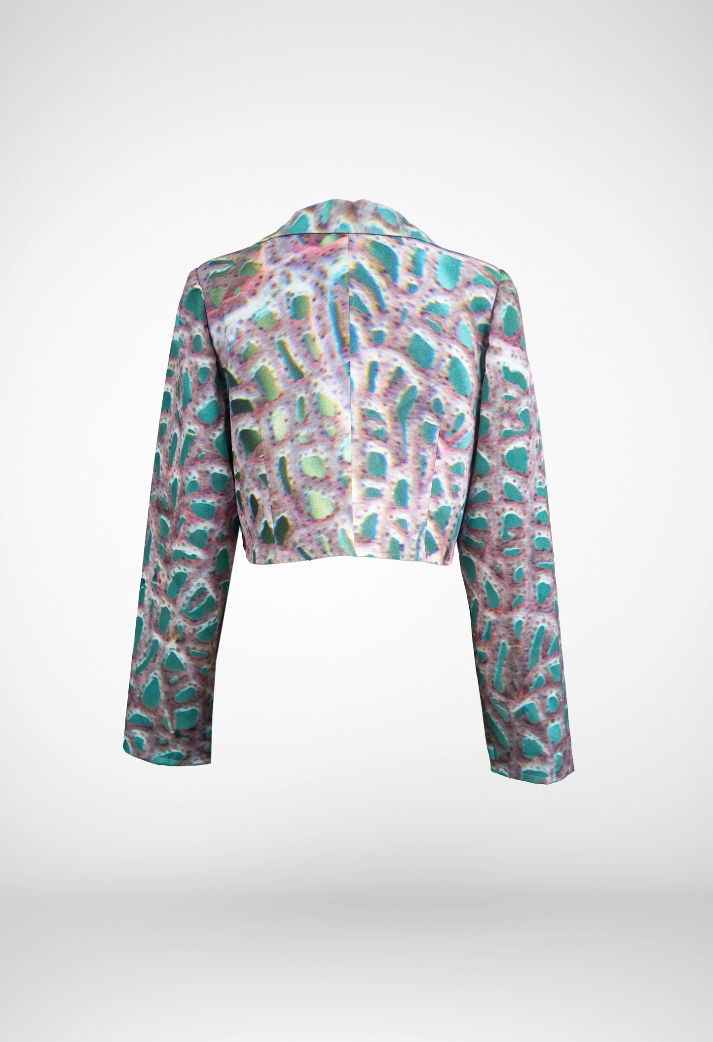 Purple Colombian Coral Long Sleeve Cropped Blazer