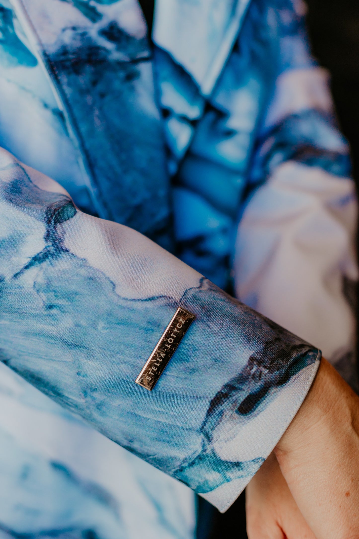 Alaskan Blue Glacier Waterproof Jacket with Waist Belt