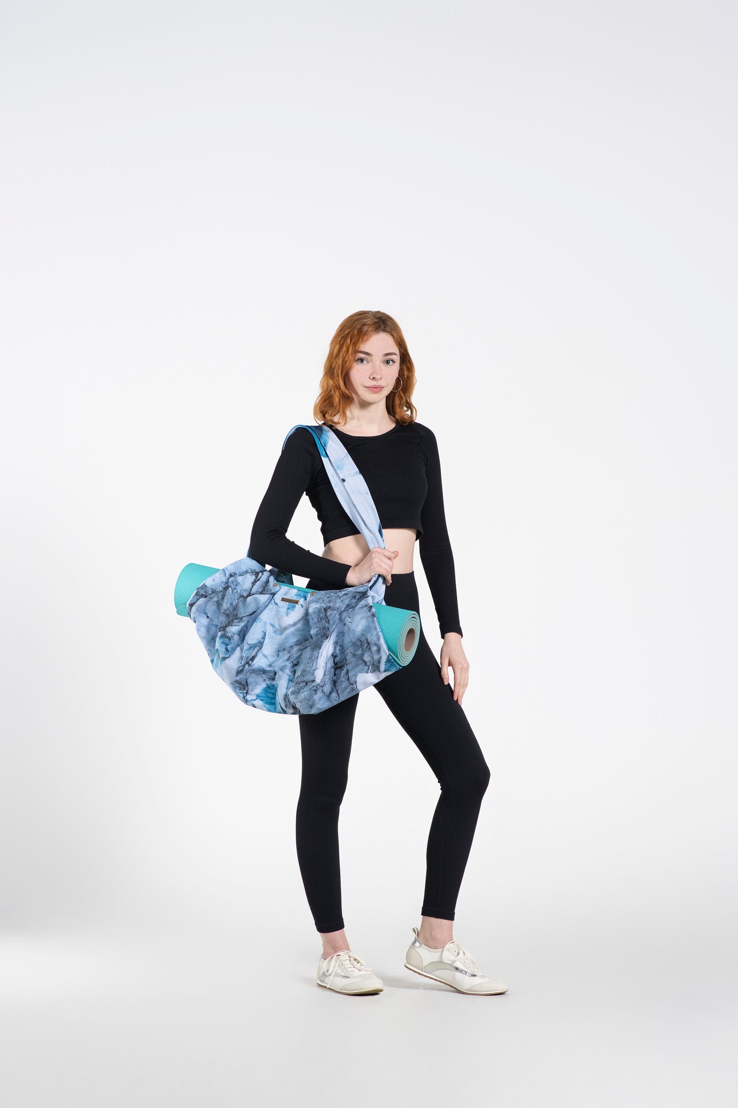 Glacier Blue Yoga Bag with Zipper