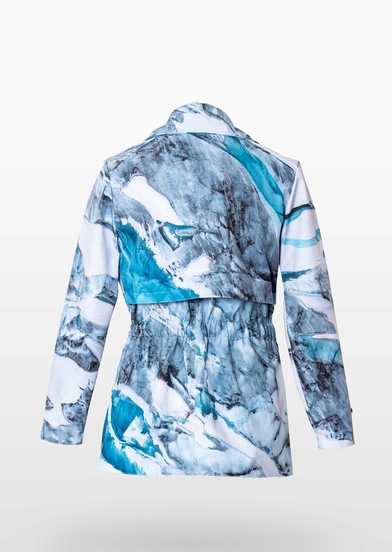 Alaskan Blue Glacier Waterproof Jacket with Waist Belt