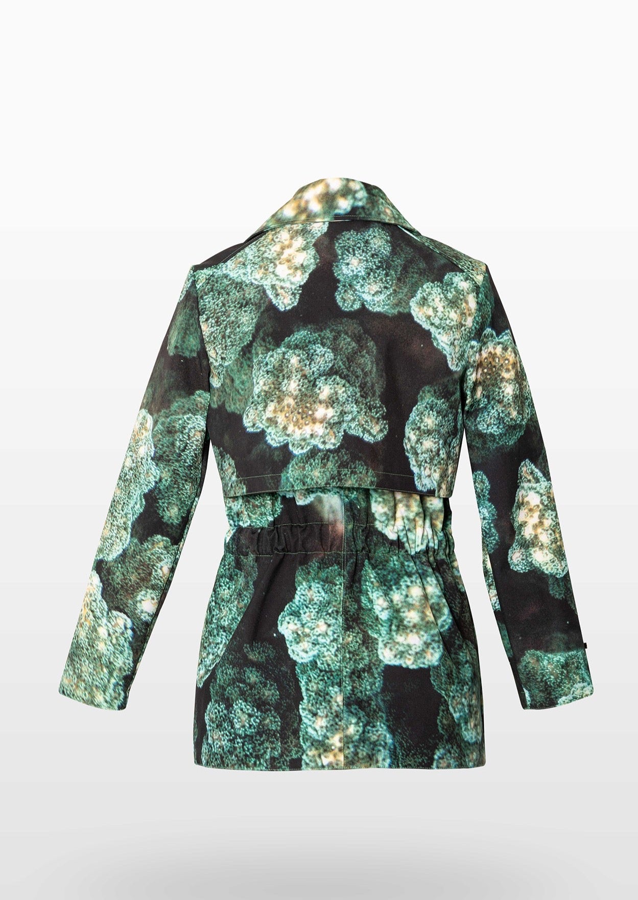 Emerald Green Reef Waist Belt Waterproof Jacket