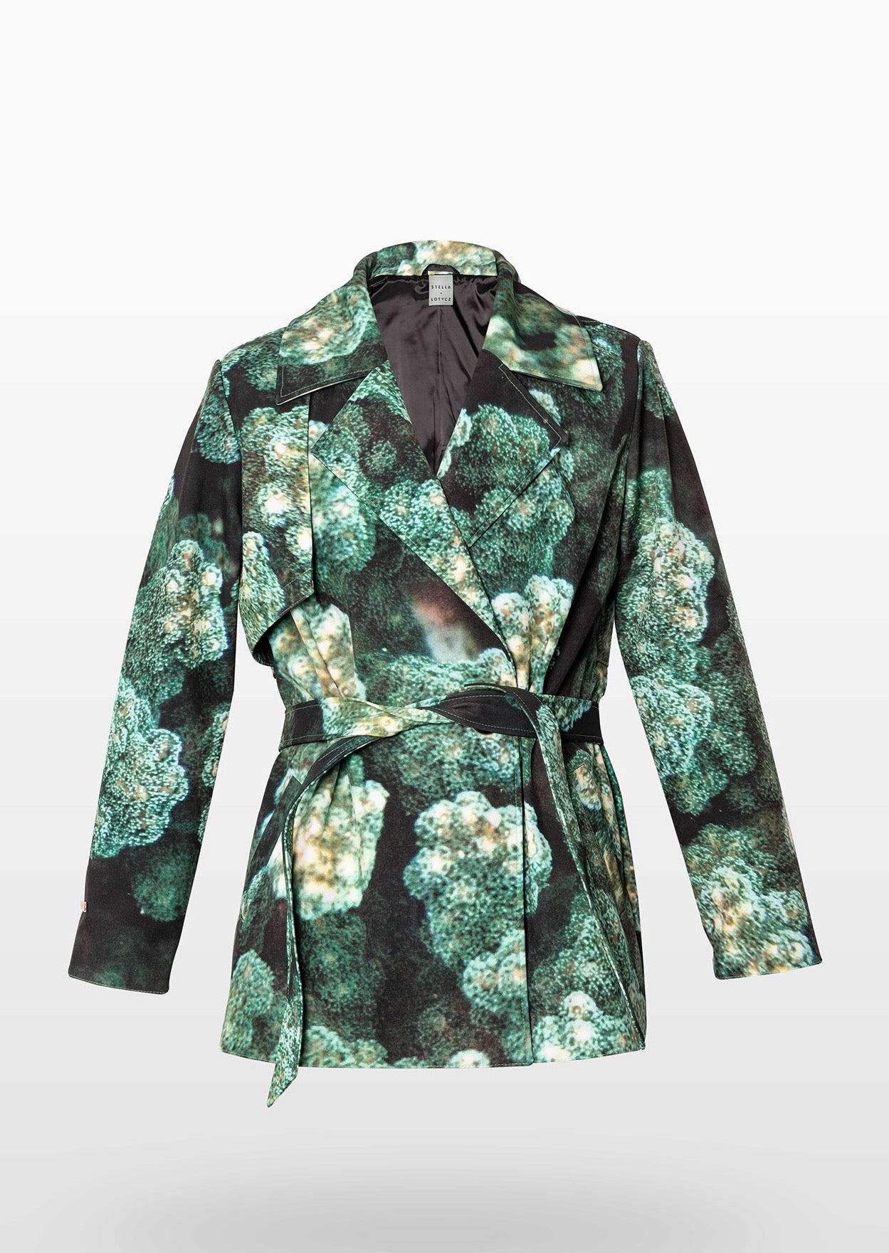 Emerald Green Reef Waist Belt Waterproof Jacket