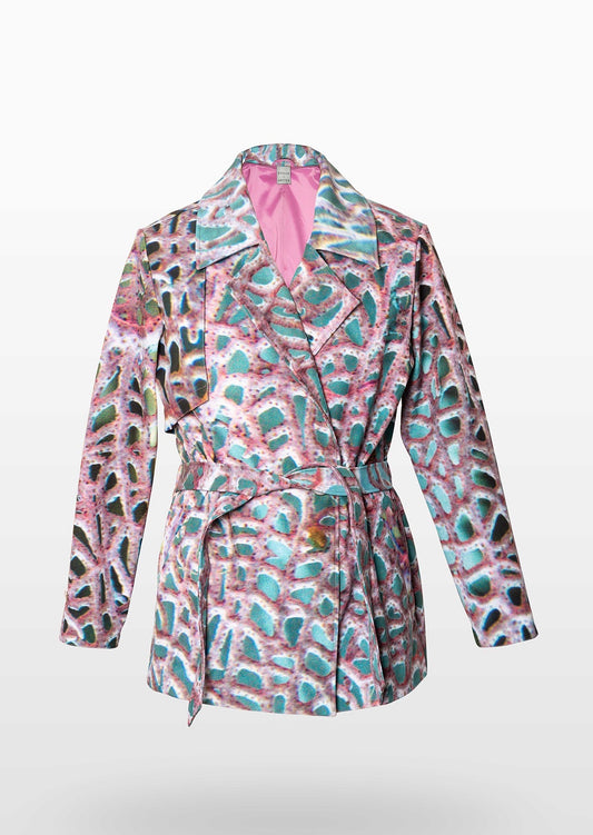 Purple Colombian Reef Waterproof Jacket with Waist Belt