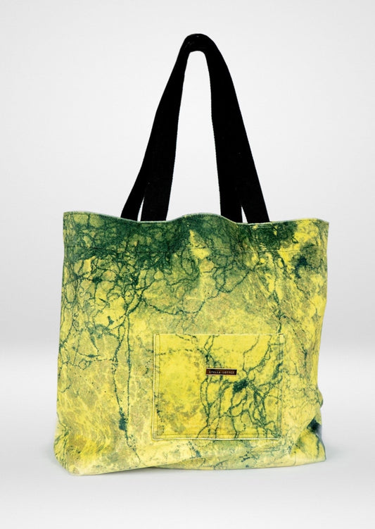 Yellow Algae Shoulder Strap Tote Bag