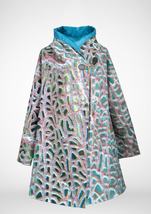 Colombian Purple Coral Oversized Waterproof Cape
