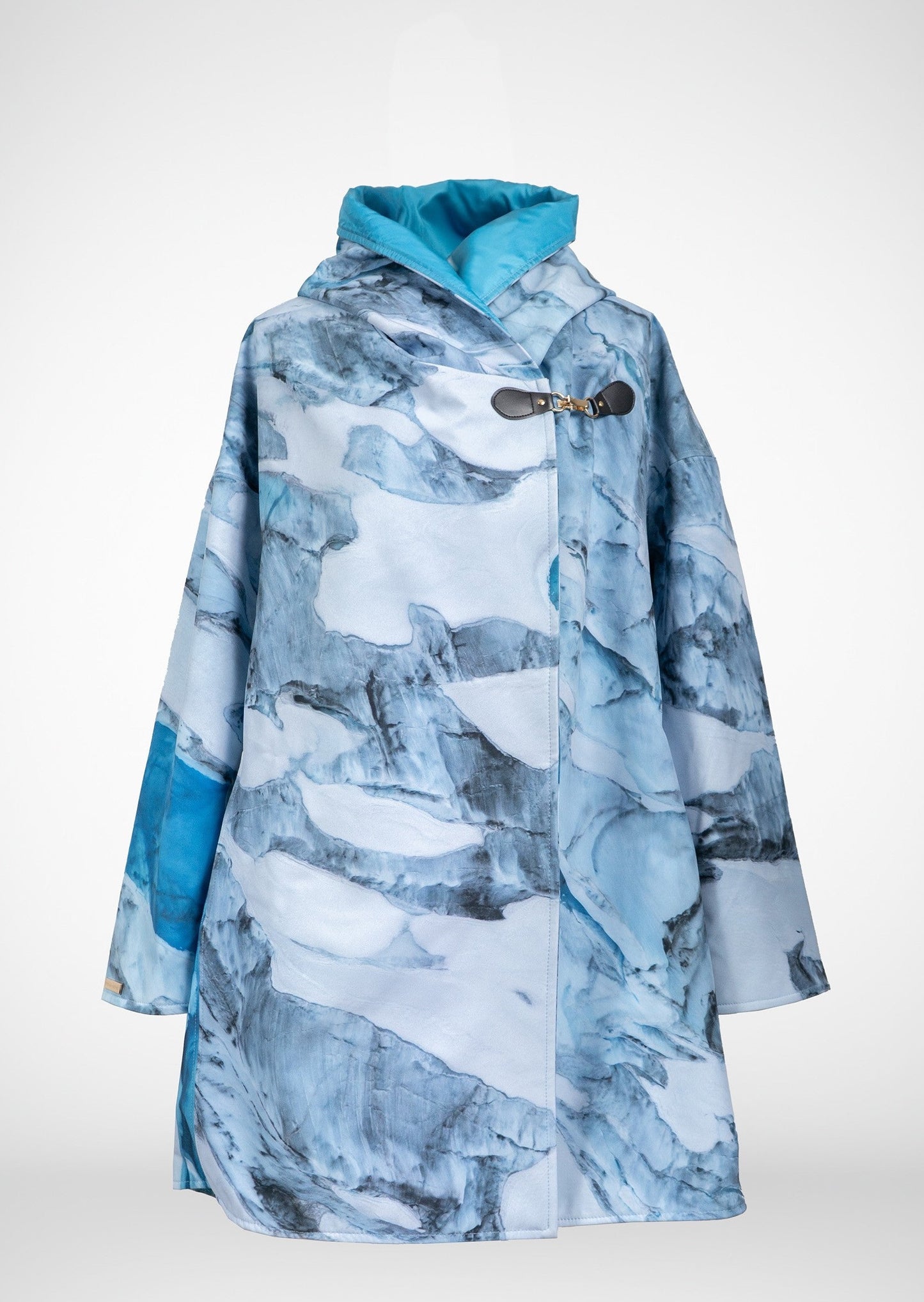 Alaskan Glacier Blue Oversized Waterproof Cape