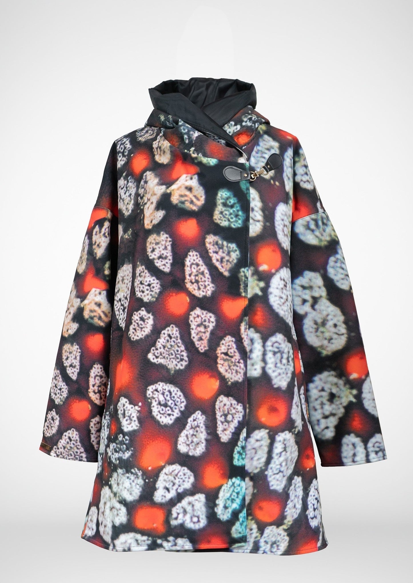 Celestial Red Coral Oversized Waterproof Cape