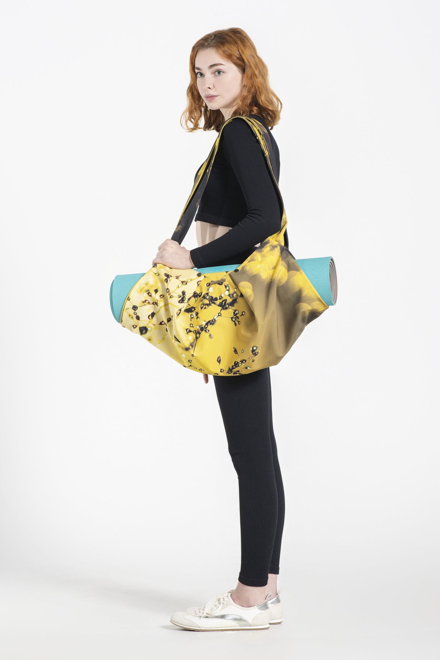 Golden Yellow Dusk Yoga Bag with Zipper