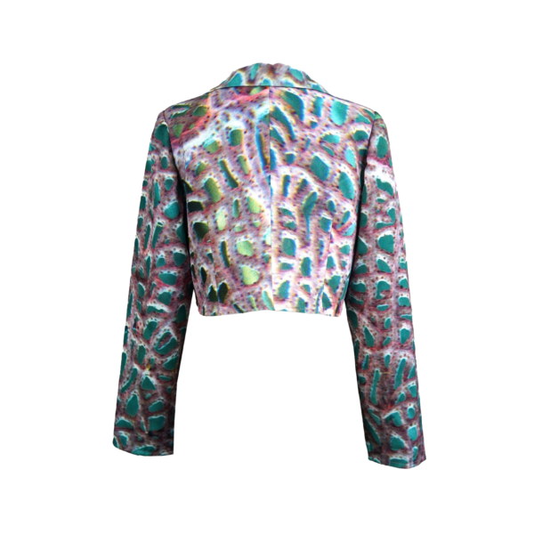 Purple Colombian Coral Long Sleeve Cropped Blazer