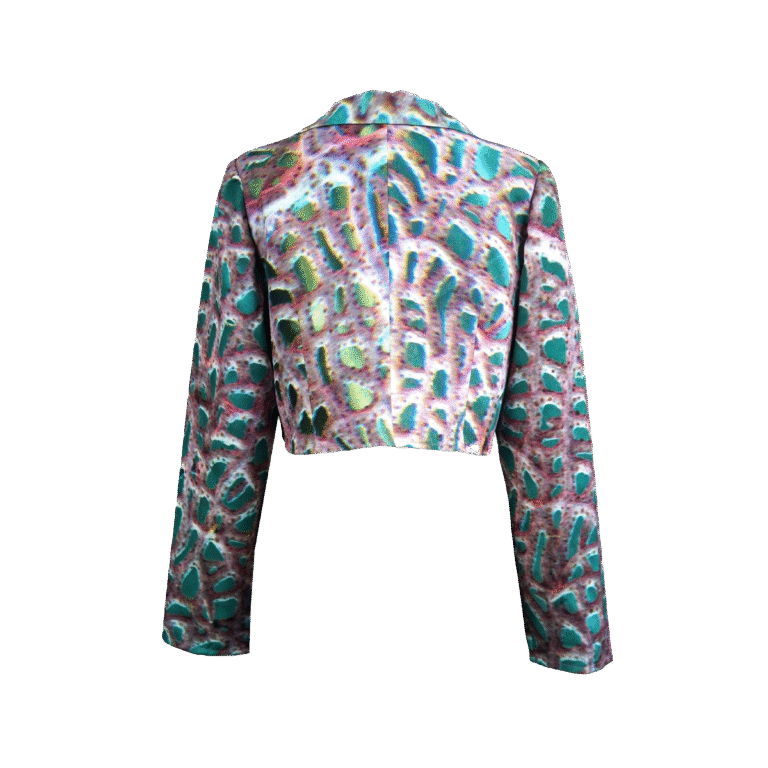 Purple Colombian Coral Long Sleeve Cropped Blazer