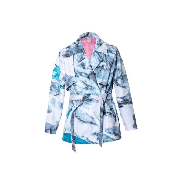 Alaskan Blue Glacier Waterproof Jacket with Waist Belt