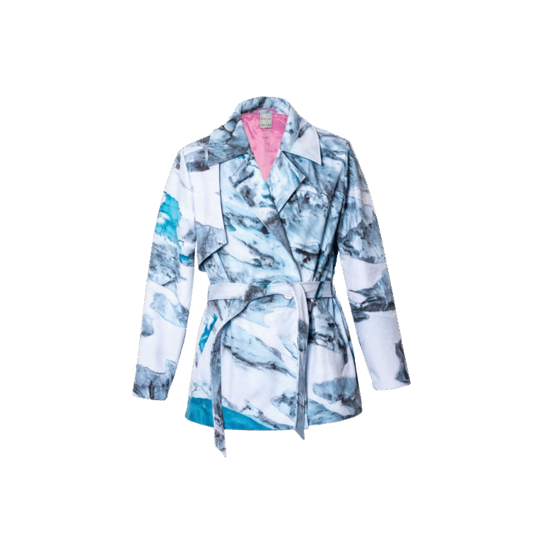 Alaskan Blue Glacier Waterproof Jacket with Waist Belt