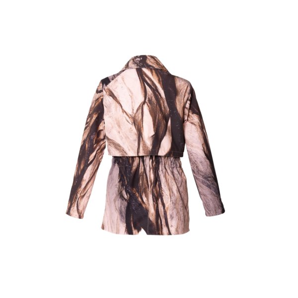 Sepia Brown Waterproof Jacket with Waist Belt