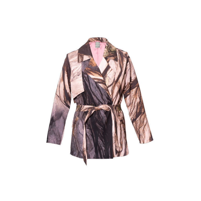 Sepia Brown Waterproof Jacket with Waist Belt