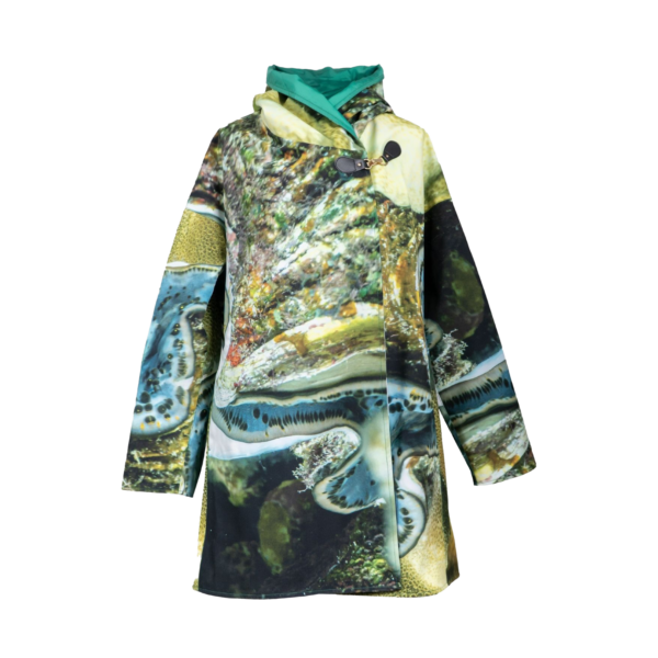 Aquatic Blue and Green Oversized Waterproof Cape