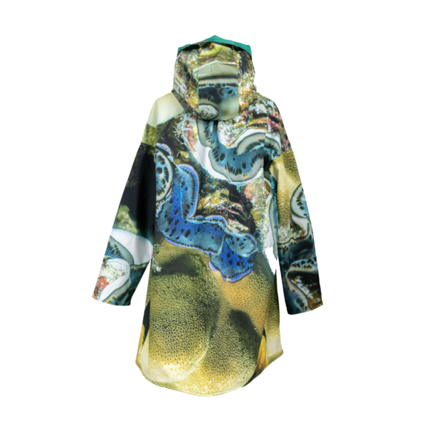 Aquatic Blue and Green Oversized Waterproof Cape