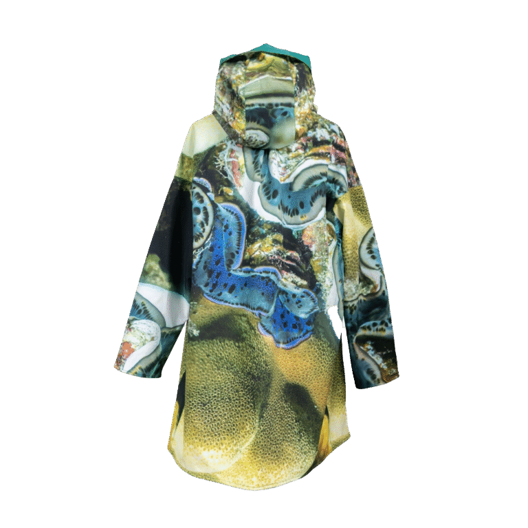 Aquatic Blue and Green Oversized Waterproof Cape