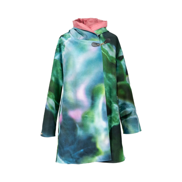 Elegant Waterproof Cape. Emerald Ocean