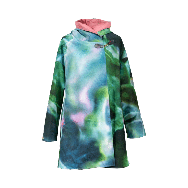 Elegant Waterproof Cape. Emerald Ocean