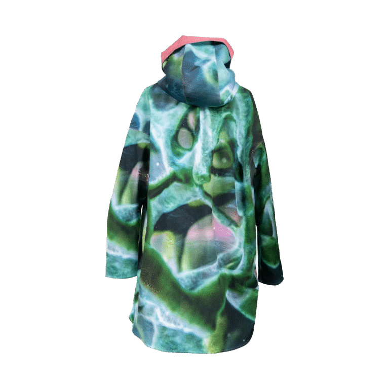 Elegant Waterproof Cape. Emerald Ocean