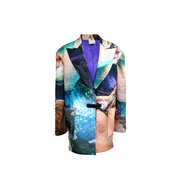 Elegant Waterproof Blazer . Purple Depths