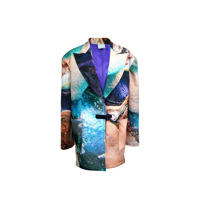 Elegant Waterproof Blazer . Purple Depths