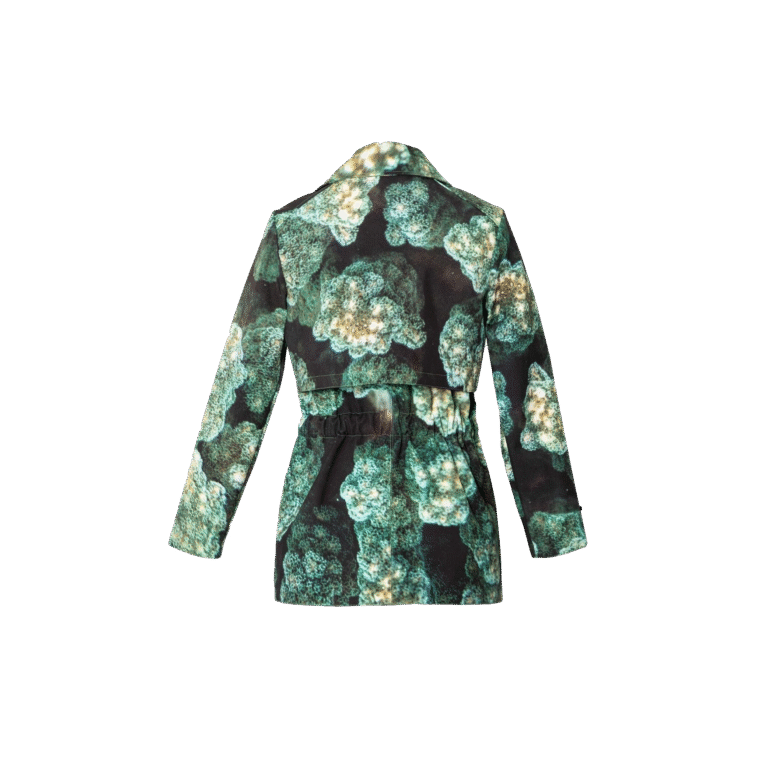 Emerald Green Reef Waist Belt Waterproof Jacket