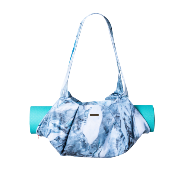 Blue Yoga Bag with Zipper. Alaskan Glacier