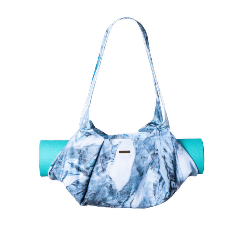 Blue Yoga Bag with Zipper. Alaskan Glacier