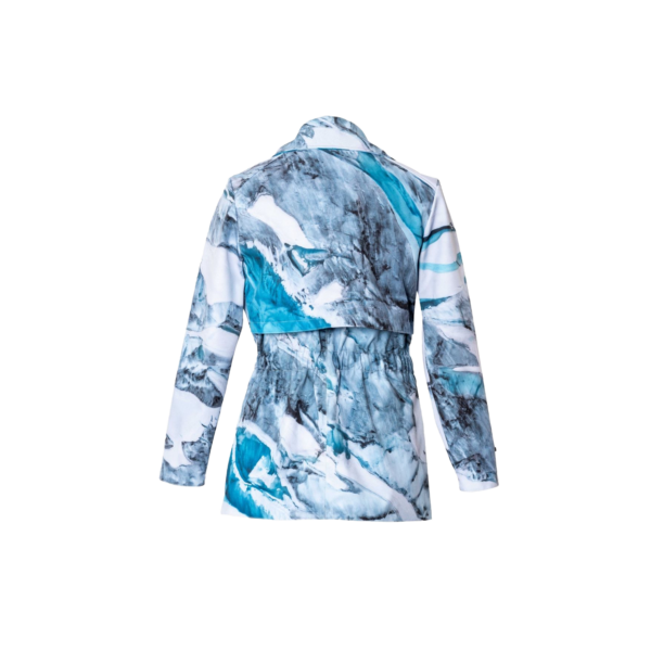Alaskan Blue Glacier Waterproof Jacket with Waist Belt