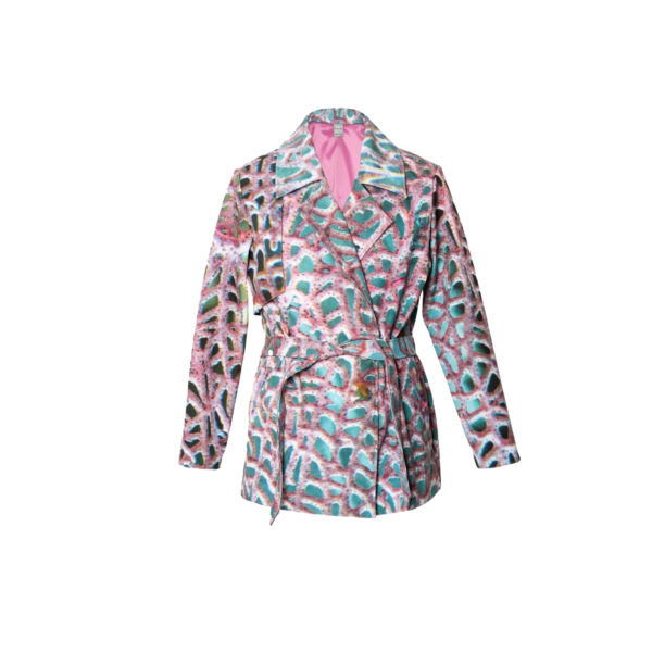 Purple Colombian Reef Waterproof Jacket with Waist Belt