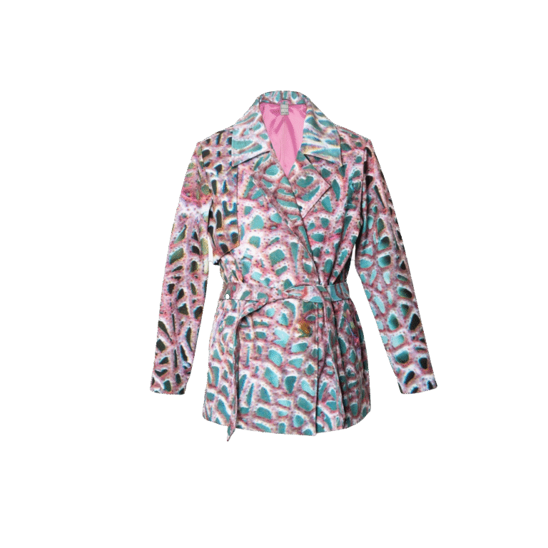 Purple Colombian Reef Waterproof Jacket with Waist Belt