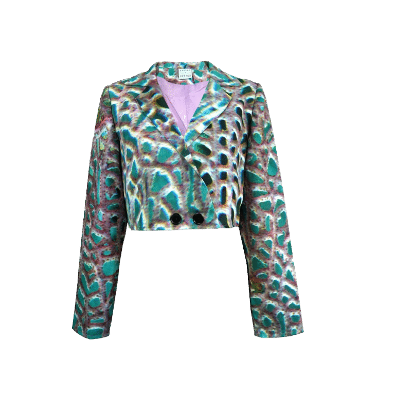 Purple Colombian Coral Long Sleeve Cropped Blazer
