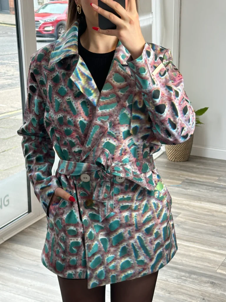 Purple Colombian Reef Waterproof Jacket with Waist Belt