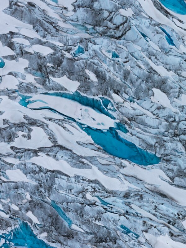 Alaskan Blue Glacier Waterproof Jacket with Waist Belt