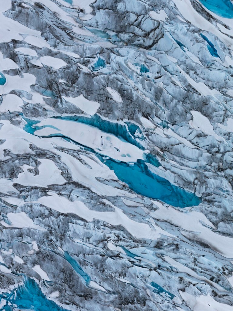 Alaskan Blue Glacier Waterproof Jacket with Waist Belt