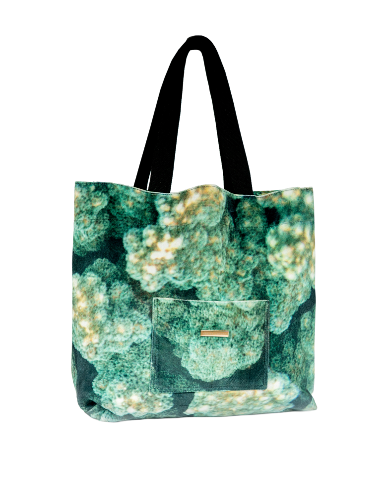 Everyday Tote Bag with Artistic Print . Coral from Ecuador