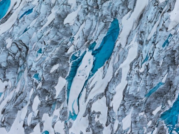 Blue Yoga Bag with Zipper. Alaskan Glacier