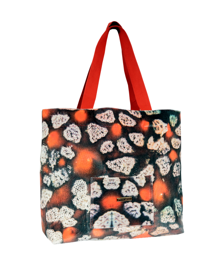 Everyday Tote Bag with Artistic Print . Ecuador Red Collection