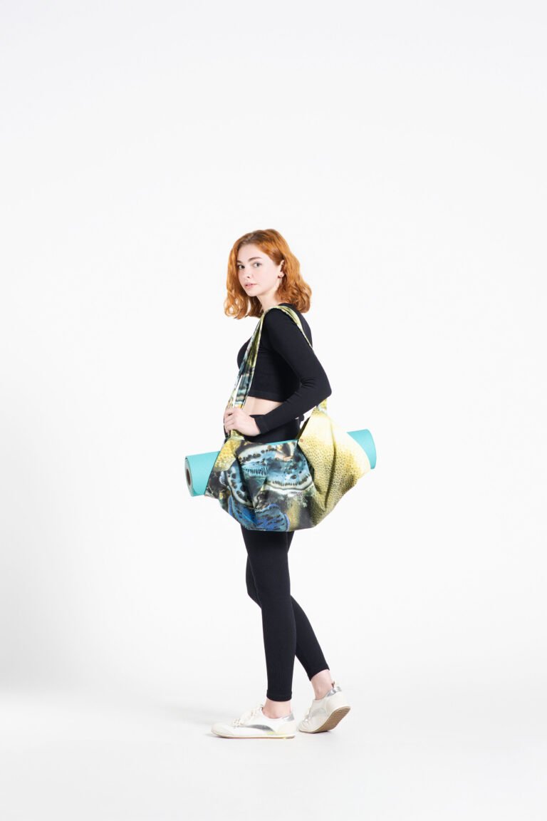 Yoga Bag . Aquatic Blue and Green