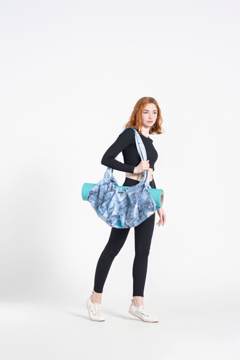 Blue Yoga Bag with Zipper. Alaskan Glacier