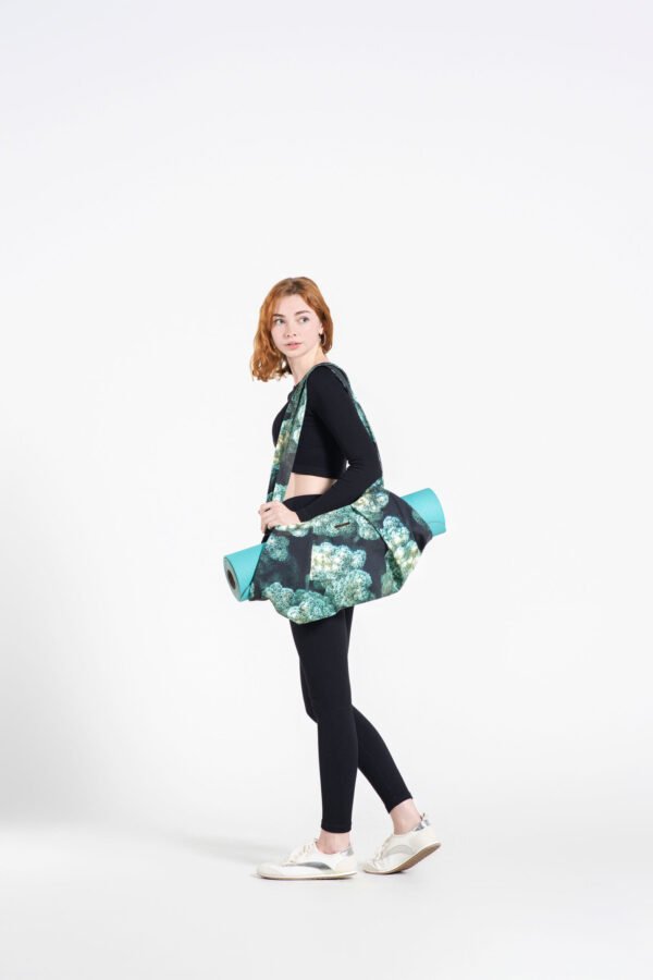 Green Reef Yoga Bag with Zipper. Ecuadorian  Collection