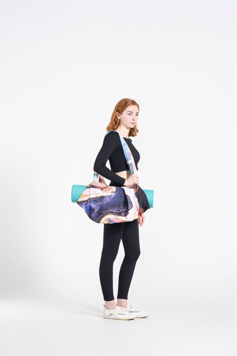 Multicoloured Yoga Bag with Zipper. Coral Collection