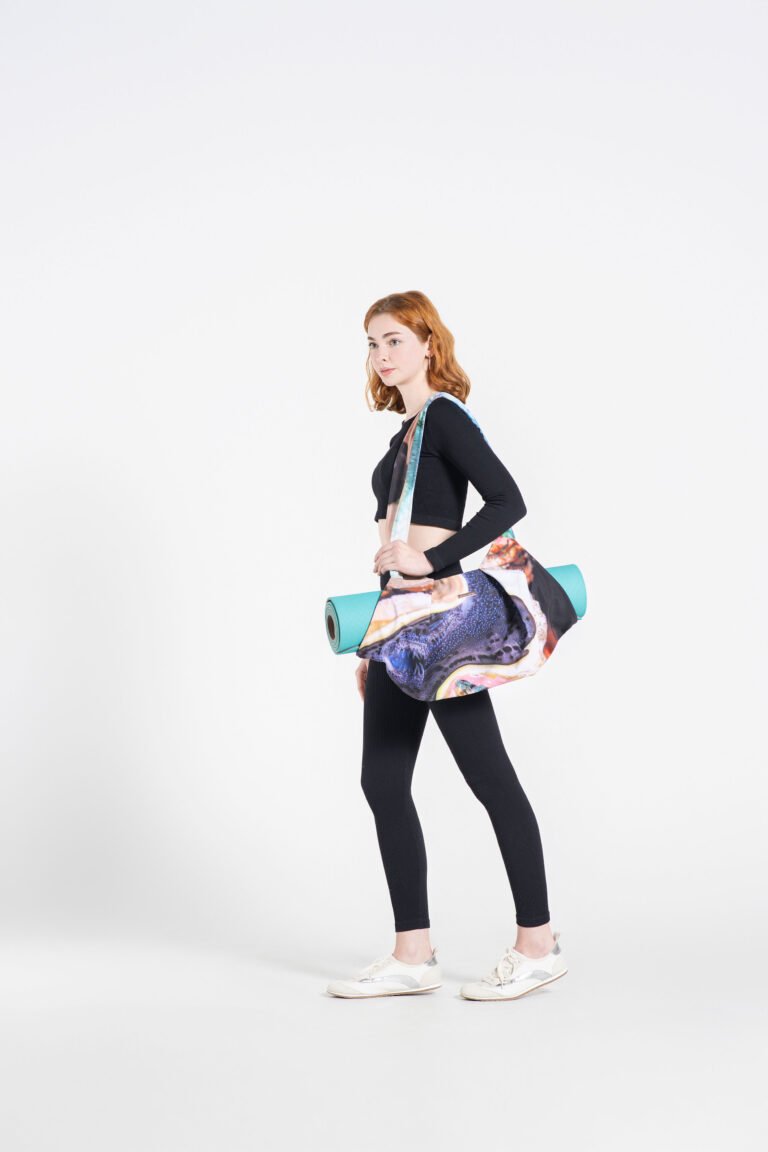 Multicoloured Yoga Bag with Zipper. Coral Collection